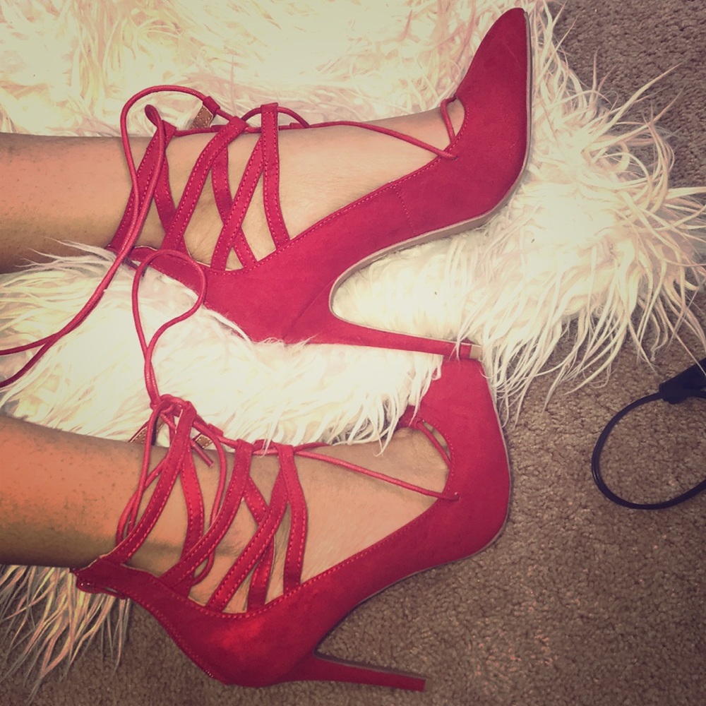 Red Charlette Russe Heels (great condition)